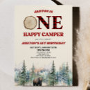 Search for happy camper 1st birthday invitations Boy