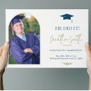 Search for blue and gold graduation invitations Simple
