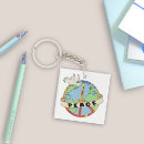 Search for world peace key rings International day of peace