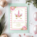 Search for unicorn face birthday invitations Girl birthday party