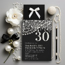 Search for dinner 30th birthday invitations Black and white