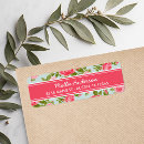 Search for rose floral return address labels Girly