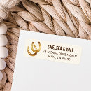 Search for horseshoe wedding return address labels Country