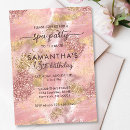Search for spa slumber party invitations Gold glitter