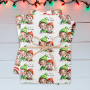 Search for elves wrapping paper Vintage