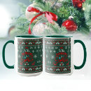 Search for ugly christmas sweater coffee mugs Typography