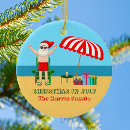 Search for santa on the beach christmas tree decorations Funny