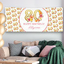 Search for 80th birthday banners Floral