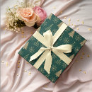Search for gold snowflake wrapping paper Green background