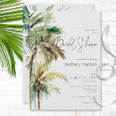 Search for palm tree bridal shower invitations Watercolor