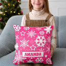 Search for pink snowflake cushions Cute