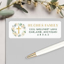 Search for gold floral return address labels Greenery