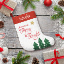 Search for merry and bright christmas stockings Rustic