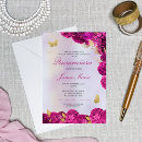 Search for pink and gold quince invitations Butterfly