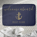 Search for navy blue gold bath mats Nautical