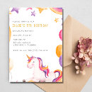 Search for unicorn 5th birthday invitations Kids