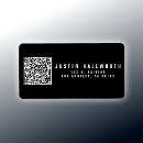 Search for qr code return address labels Black and white