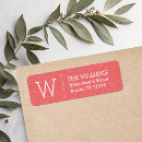 Search for rustic monogram return address labels Typography