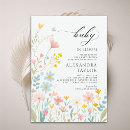 Search for pastel baby girl shower invitations Little wildflower