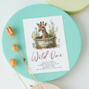 Search for boho 1st birthday invitations Safari