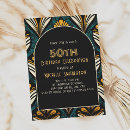 Search for art deco 50th birthday invitations Stylish