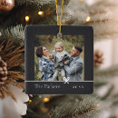 Search for 2 sided photo christmas tree decorations Black and white