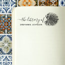 Search for tropical leaf rubber stamps Palm tree