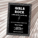 Search for rock and roll baby shower invitations Black