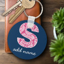 Search for letter key rings Girly