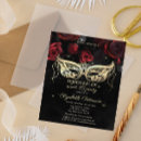 Search for red and black masquerade party invitations Gothic