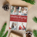 Search for brush script christmas cards Red