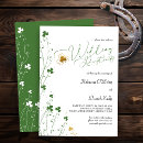 Search for lucky in love wedding invitations Shamrock