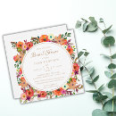 Search for square bridal shower invitations Watercolor floral
