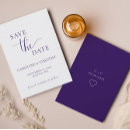 Search for purple wedding save the dates Bride and groom