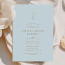 Search for blue and gold christening invitations Cross