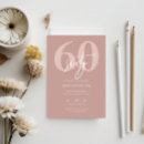 Search for pink 60th birthday invitations Modern