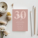 Search for pink 30th birthday invitations Thirty