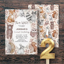 Search for owl 2nd birthday invitations Two wild