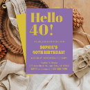 Search for purple 40th birthday invitations Modern