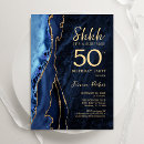 Search for blue 50th birthday invitations Glitter