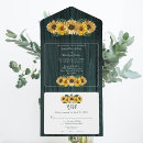 Search for rustic teal wedding invitations Sunflower