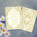 Search for gold frame wedding invitations Ivory