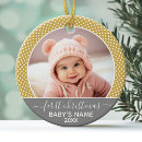 Search for yellow and grey christmas tree decorations Baby