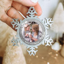 Search for silver christmas tree decorations Snowflake