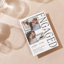 Search for photo collage engagement party invitations Minimalist
