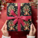 Search for nostalgic christmas wrapping paper Holly leaves