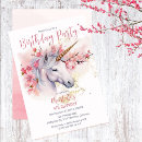 Search for unicorn 4th birthday invitations Girl