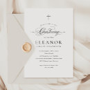 Search for black and white christening invitations Elegant