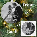 Search for merry and married christmas tree decorations Husband wife