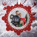 Search for paper photo christmas tree decorations Red and white